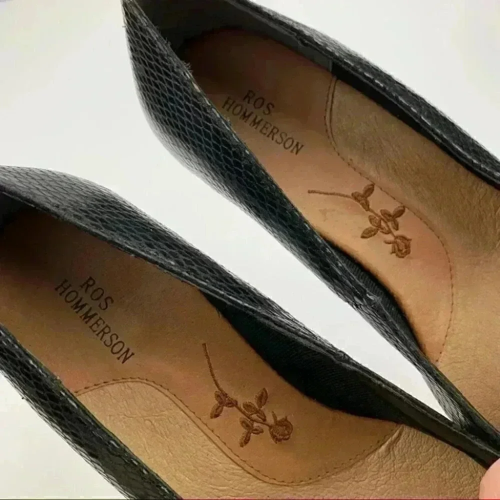 Ros Hommerson heels sz 7.5 WW black vintage 90s